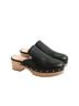J.Crew 100% Leather Solid Black Mule/Clog Size 7 1/2 - photo 1
