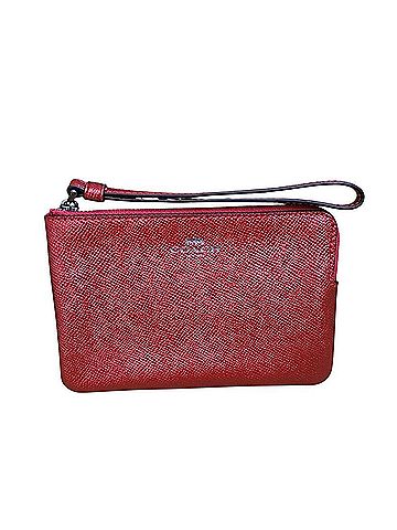 Coach Corner Zip Leather Wristlet (view 1)