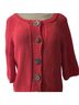 PURE HANDKNIT 100% Cotton Red Jacket Size M - photo 1