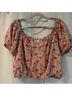 Lucky Brand Floral Damask Fair Isle Graphic Pink Ivory Red Romper Size M - photo 5