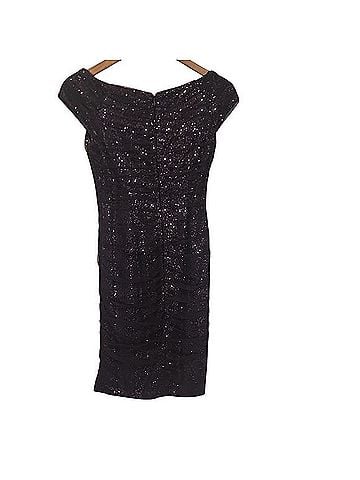 Ralph Lauren Evening Sequin Cap?Sleeve Ruched Sheath Dress Cocktail Dress (view 2)