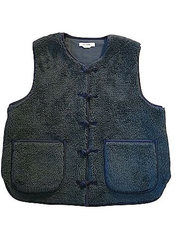 RE/DONE knot front sherpa evergreen Vest (view 1)