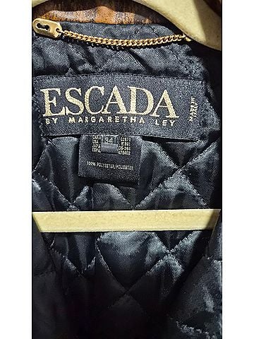 Escada by Margaretha Ley Brown Snake Print Cinch Waist Jacket (view 2)