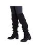 Free People 100% Suede Solid Black Boots Size 10 - photo 1