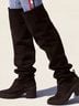 Free People 100% Suede Solid Black Boots Size 10 - photo 14