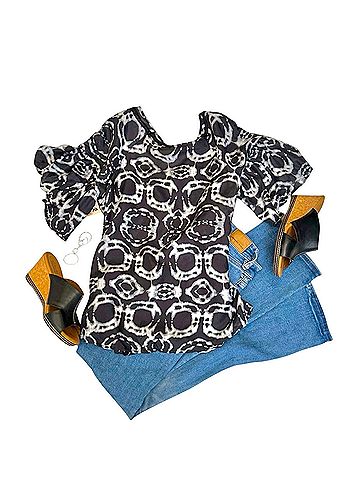 Da-Nang Tie dye bohemian collegiate summer fall Blouse (view 2)