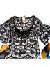 Da-Nang 100% Silk Tie-dye Black Gray Blouse Size XS - photo 5