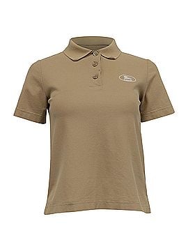Burberry Burberry Logo-Embroidered Polo Shirt in Beige Cotton (view 1)