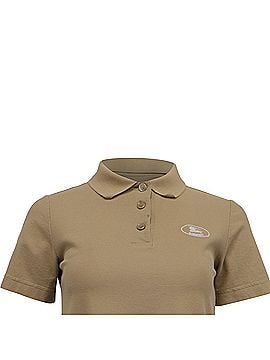 Burberry Burberry Logo-Embroidered Polo Shirt in Beige Cotton (view 2)