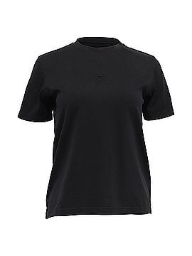 Burberry Burberry Logo-Embroidered Crewneck T-Shirt in Black Cotton (view 1)