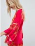 Free People Red Ivory Long Sleeve Blouse Size S - photo 3