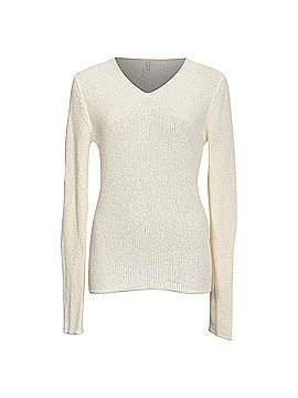 Totême Totême Bouclé Knit Sweater in White Paper (view 1)