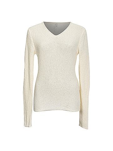 Totême Totême Bouclé Knit Sweater in White Paper (view 1)