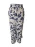 Ella Moss Floral Multi Color Blue Ivory Casual Pants Size XL - photo 2