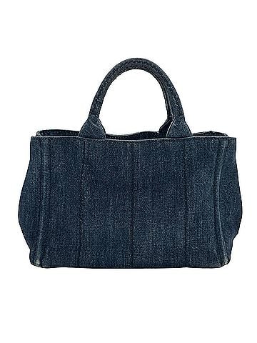 Prada Prada PRADA handbag for women, brand name, handbag/shoulder bag, 2-way, denim, Canapa Mini, indigo B2439G, can be carried by hand or on the shoulder. (view 2)
