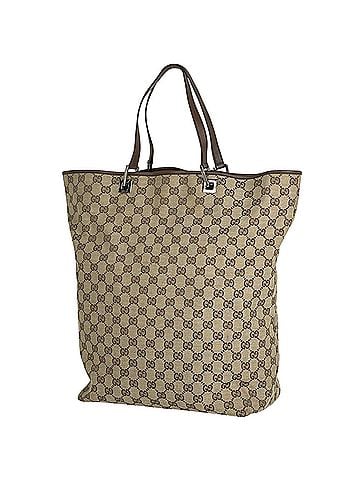 Gucci Gucci GG pattern tote bag, canvas, beige, 31242, women's. (view 1)