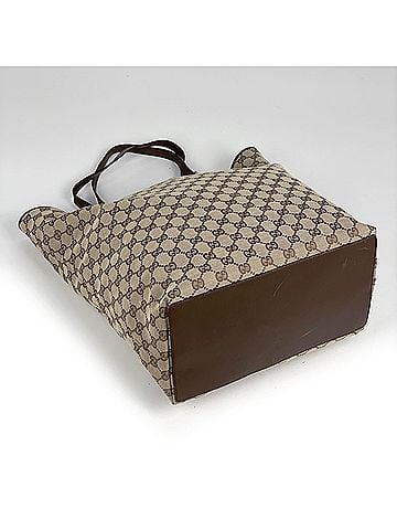 Gucci Gucci GG pattern tote bag, canvas, beige, 31242, women's. (view 2)
