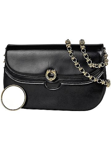 Gucci Gucci chain shoulder bag 0044060473, Old leather, black, women's. (view 1)