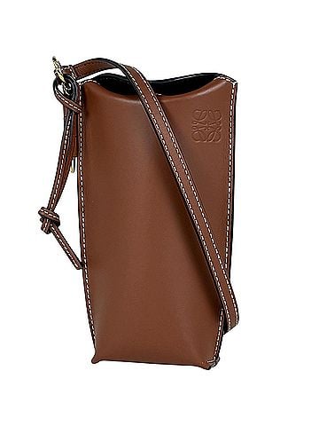 Loewe Loewe Gate Pocket Shoulder Bag, Anagram, Crossbody, Leather, Brown, Women's (view 1)