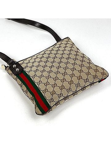 Gucci Gucci GG pattern shoulder bag, Sherry line, Web canvas, brown, 144388, women's. (view 2)