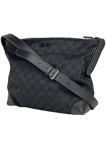 Gucci Gucci GG pattern shoulder bag, Sherry line, canvas, black, 337598 (view 1)