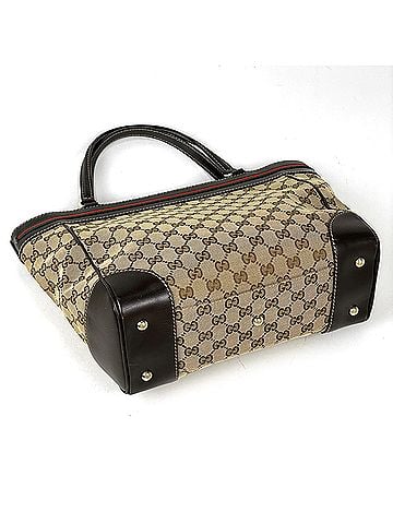 Gucci Gucci GG pattern tote bag, Mayfair ribbon handbag, Sherry line, canvas, brown, 257061, women's. (view 2)