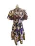 Milly 100% Polyester Floral Multi Color Cocktail Dress Size 6 - photo 4