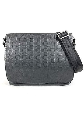 Louis Vuitton LOUIS VUITTON N41284 Damier Infini District MM Messenger Bag, Flap Shoulder Leather, Onyx Black. Men's and Women's. (view 1)