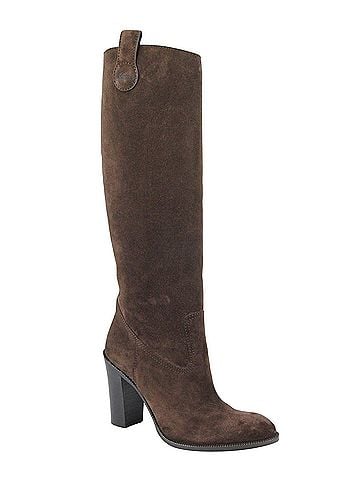 Gucci Women's Brown Leather / Suede Script Logo Tall Knee Boots (35.5 G / 5.5 US) (view 1)
