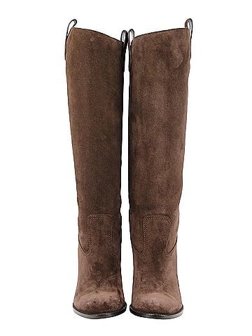Gucci Women's Brown Leather / Suede Script Logo Tall Knee Boots (35.5 G / 5.5 US) (view 2)