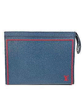 Louis Vuitton LOUIS VUITTON M63394 Taiga Pochette Voyage Bag, Handbag, Pouch, Bicolor, Second Leather, Men's, Women's, Navy (view 1)