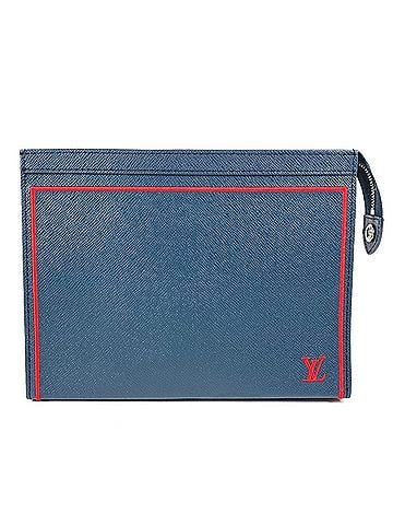 Louis Vuitton LOUIS VUITTON M63394 Taiga Pochette Voyage Bag, Handbag, Pouch, Bicolor, Second Leather, Men's, Women's, Navy (view 1)