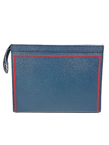 Louis Vuitton LOUIS VUITTON M63394 Taiga Pochette Voyage Bag, Handbag, Pouch, Bicolor, Second Leather, Men's, Women's, Navy (view 2)