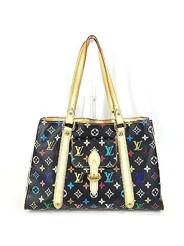 Louis Vuitton LOUIS VUITTON M40095 Monogram Multicolor Aurelia MM Tote Bag Shoulder Canvas Men's Women's Black (view 1)