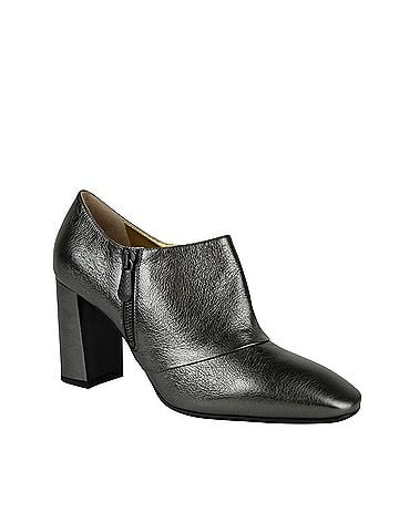 Bottega Veneta Women's Ankle Grey Metallic Leather Booties (40.5 G / 10.5 US) (view 1)