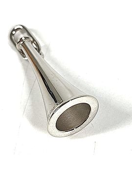 Hermès HERMES Horn Logo Accessory Jewelry Necklace Pendant Top Metal Men's Women's Silver (view 2)