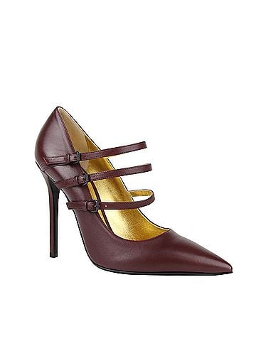 Bottega Veneta Women's 3 Straps Mahogany Leather Heels (39.5 EU / 9.5 US) (view 1)
