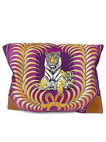 Hermès HERMES Silky City MM Tiger Bag - Crossbody Handbag with Pouch Silk Leather Men's &amp; Women's Purple (view 2)