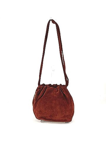 Chanel CHANEL Vintage Logo Drawstring Bag, Shoulder Handbag, Suede, Men's &amp; Women's, Red (view 1)