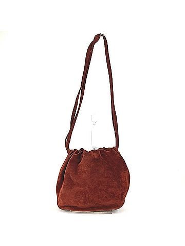 Chanel CHANEL Vintage Logo Drawstring Bag, Shoulder Handbag, Suede, Men's &amp; Women's, Red (view 2)