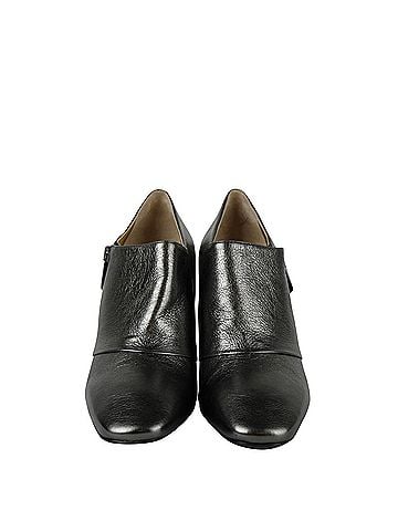 Bottega Veneta Women's Ankle Grey Metallic Leather Booties (40.5 G / 10.5 US) (view 2)