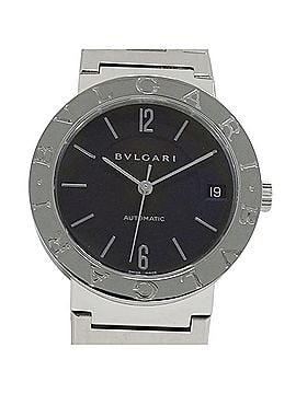 Bvlgari Bulgari BVLGARI Boys' Watch, Brand: Date Automatic AT Stainless Steel SS BB33SS Silver Black (view 2)