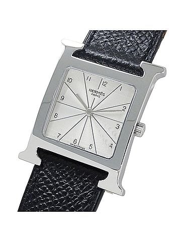 Hermès Hermes HERMES Boys' Watch Brand H-Watch Quartz QZ Stainless Steel SS Leather HH1.510 Silver Black ?A (view 1)