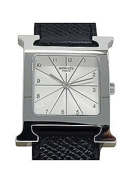 Hermès Hermes HERMES Boys' Watch Brand H-Watch Quartz QZ Stainless Steel SS Leather HH1.510 Silver Black ?A (view 2)