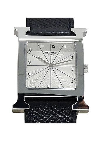 Hermès Hermes HERMES Boys' Watch Brand H-Watch Quartz QZ Stainless Steel SS Leather HH1.510 Silver Black ?A (view 2)