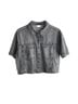 Nicole Miller Gray Short Sleeve Top Size M - photo 1