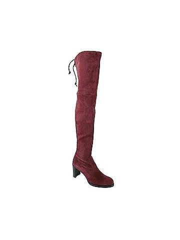 Stuart Weitzman Women's Tipland Cabernet Burgundy Suede Over the Knee Boot (6.5 M) (view 1)