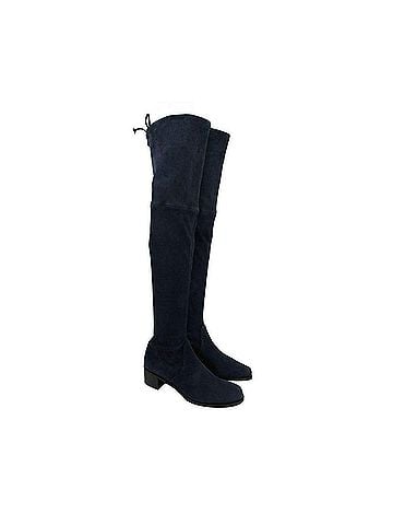 Stuart Weitzman Women's Midland Nice Blue Stretch Suede Knee High Boot (5.5 M) (view 2)