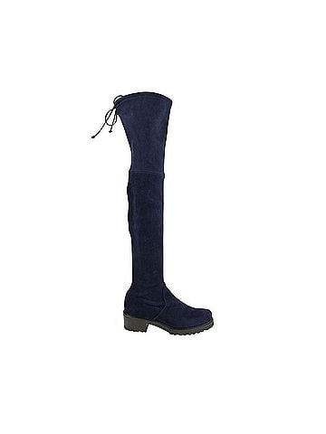 Stuart Weitzman Women's Vanland Dark Blue Suede Knee High Boots (38 / 7.5 M) (view 1)