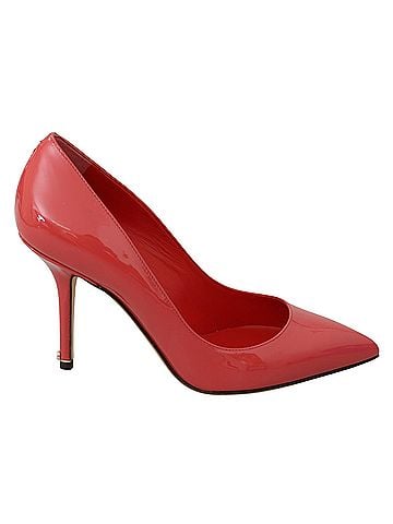 Dolce & Gabbana Dark Pink Patent Leather Heels Women's Pumps (view 1)